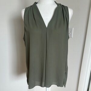 Olive Green Sleeveless Women's Top